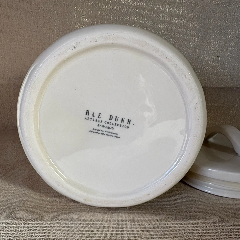 Rae Dunn by Magenta “YUM” Ceramic Canister-Removable Lid